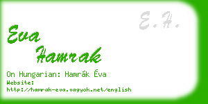 eva hamrak business card